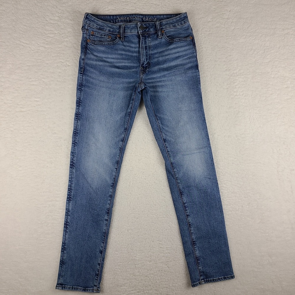 American Eagle Jeans Mens 30x32 Blue Slim Airflex‎ + Light Wash Denim